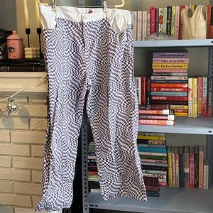 Lisa Says Gah x KJP purple warp check jeans